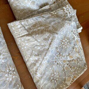 RARE Pottery Barn CAESAREA Muted Multicolor K/CK Duvet Cover Set. 2 KING Shams